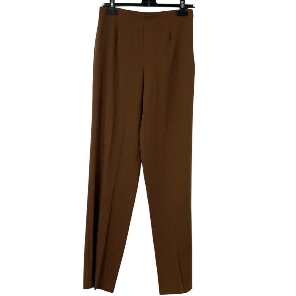 Coldwater Creek Women's High Waist‎ Wide-Leg  Brown Dress Pants Trousers Size L8